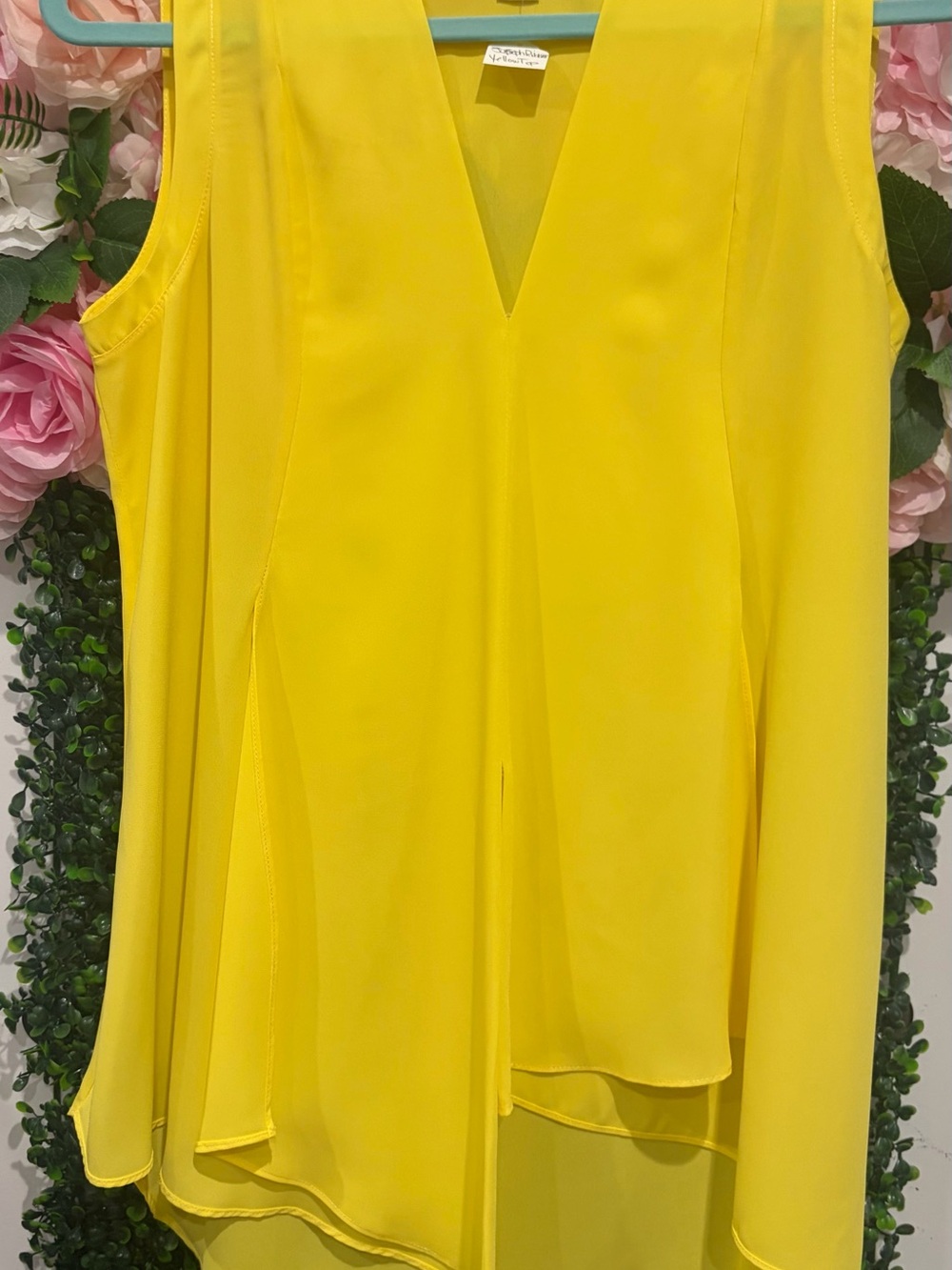 Joseph Ribkoff Yellow Polyester Blouse Size 8